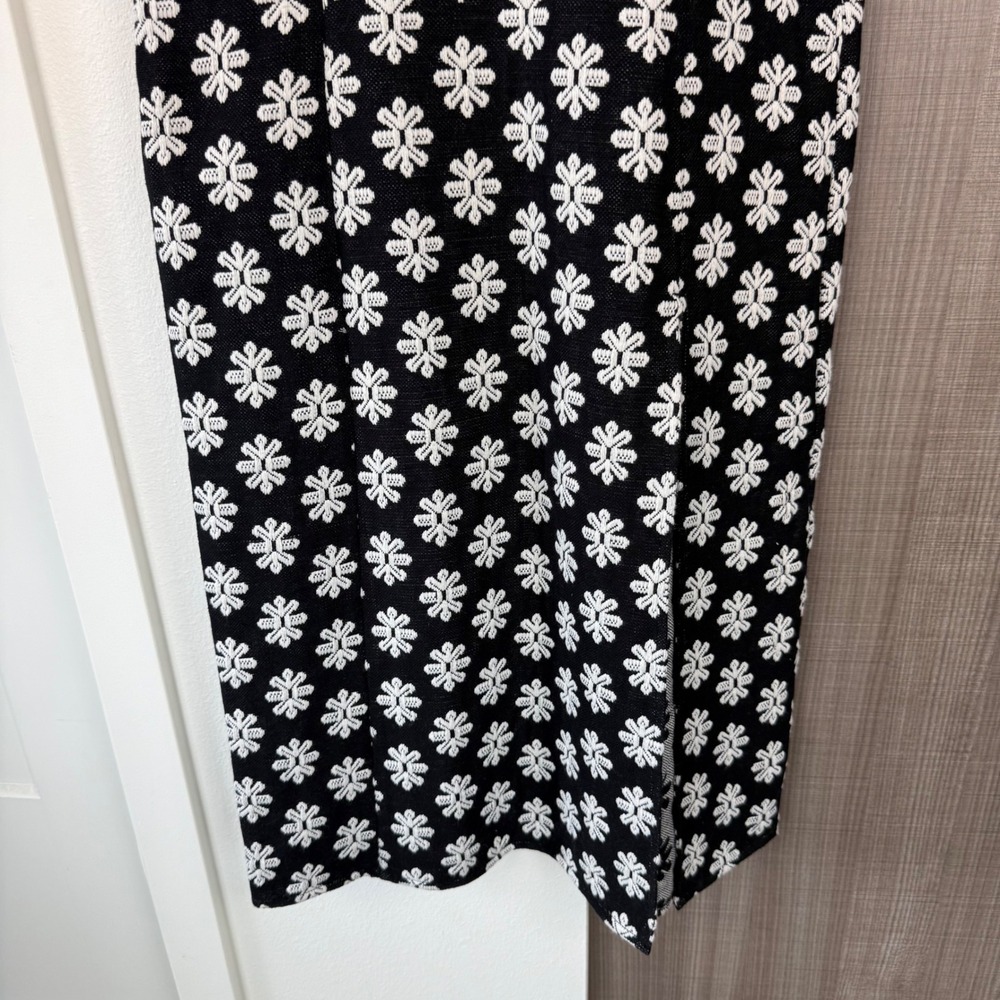 Saltwater Luxe Black Dottie Midi Dress Floral Print Size Medium - Picture 7 of 13